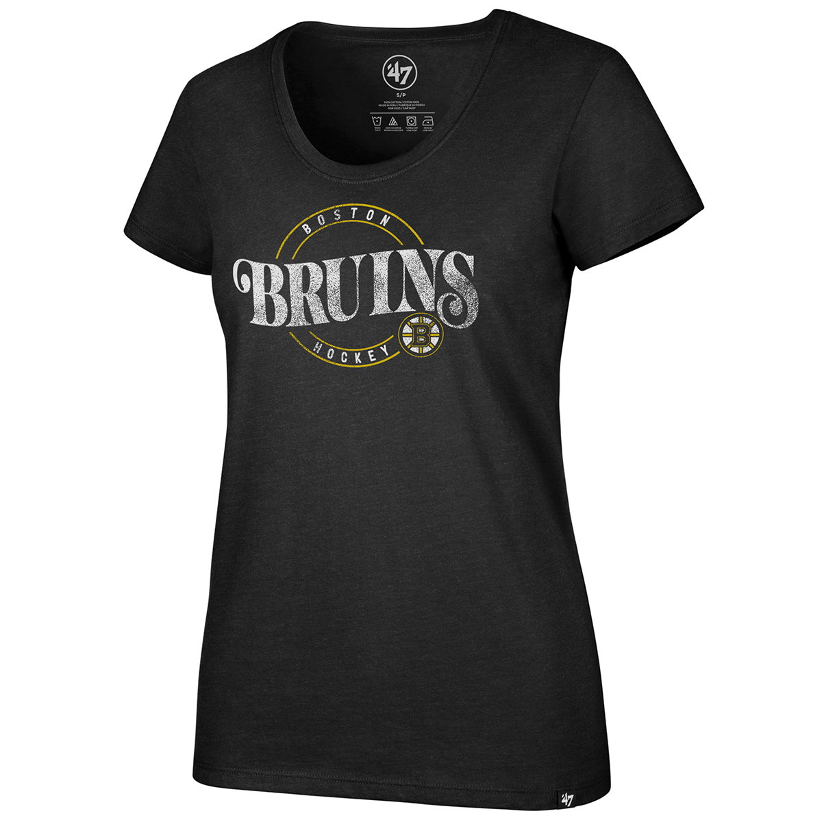 Boston Bruins Women's Short-Sleeve Wave Club Tee - Black, S