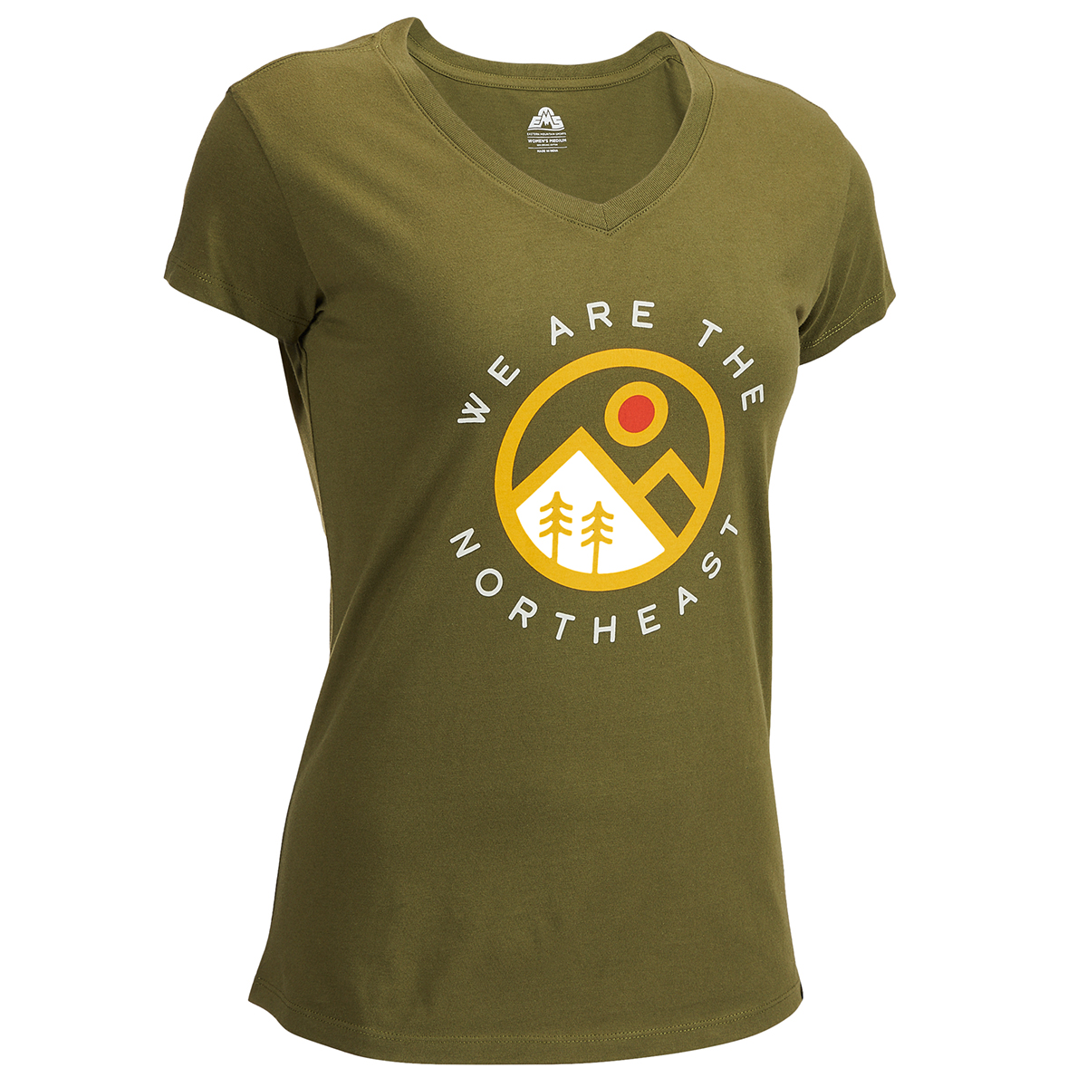 Ems Women's Short-Sleeve Graphic Tee - Green, XS