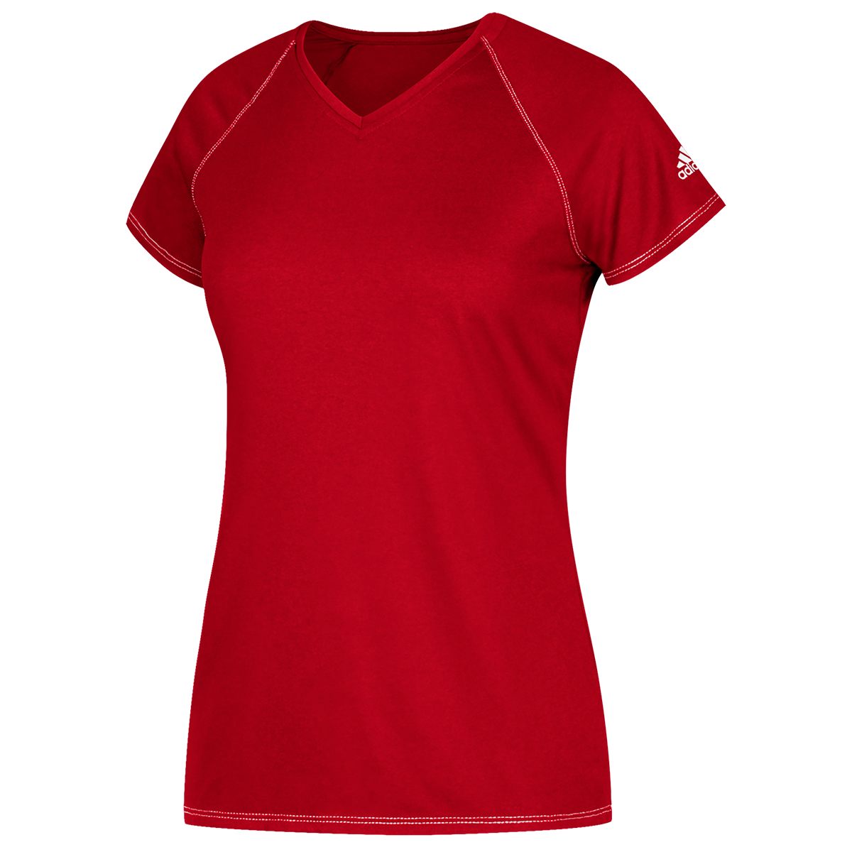 Adidas Women's Short-Sleeve Team Climalite Tee - Red, XXL