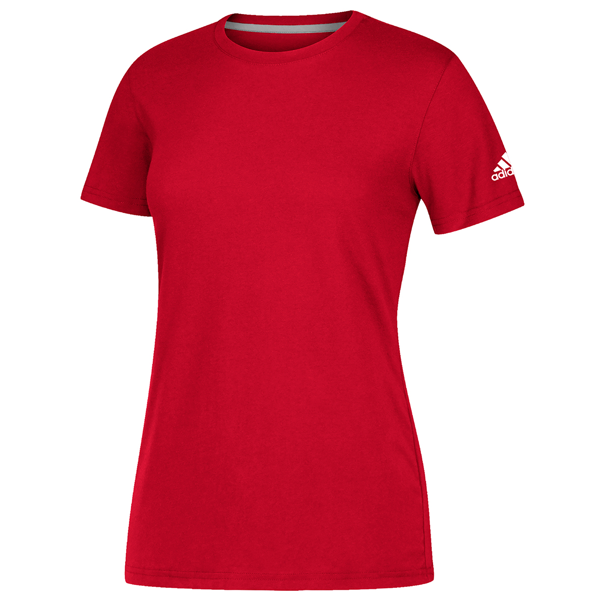 Adidas Women's Short-Sleeve Performance Crew Neck Tee - Red, XS