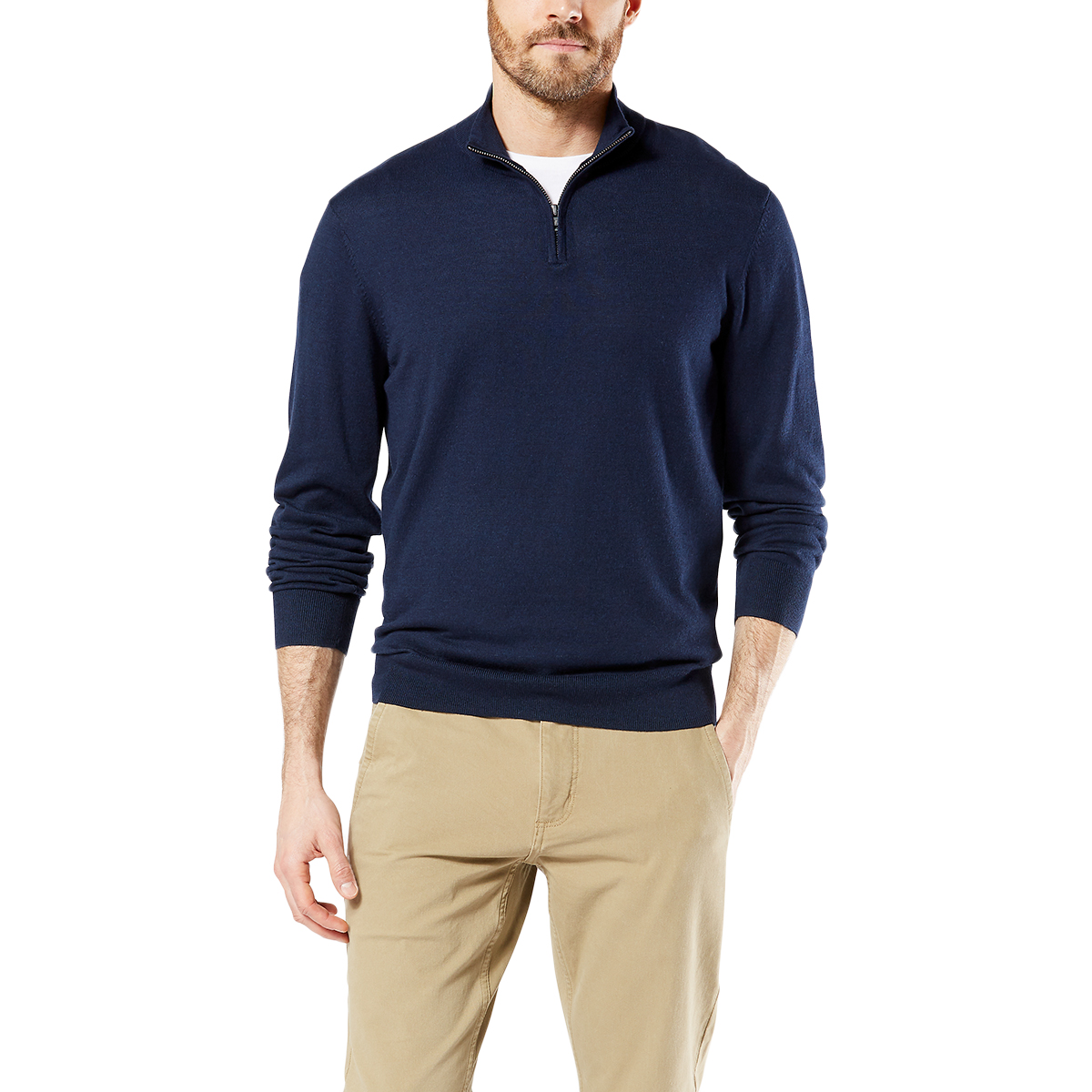 Dockers Men's 1/4-Zip Sweater - Blue, XXL