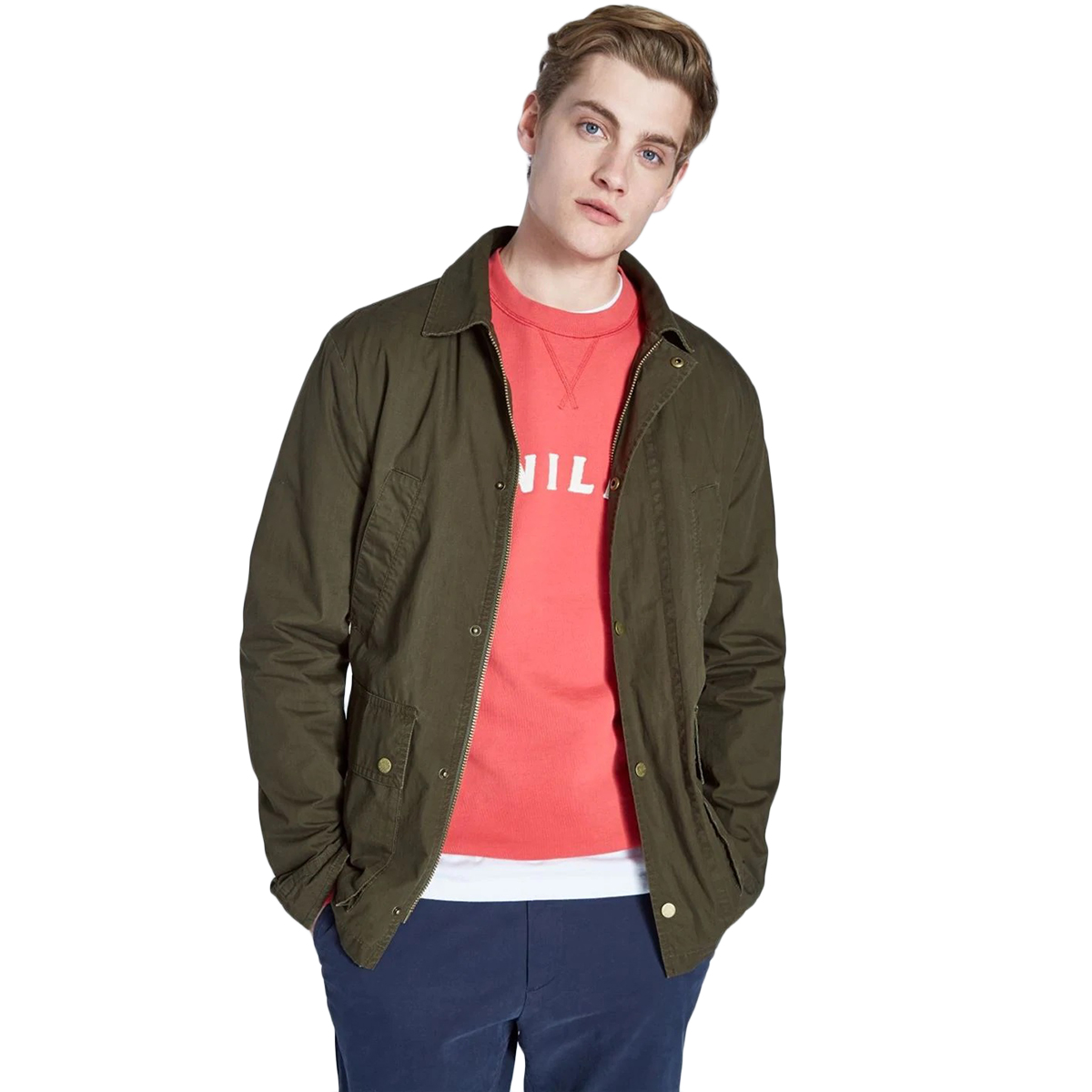 Jack Wills Men's Hartford Field Jacket - Green, L