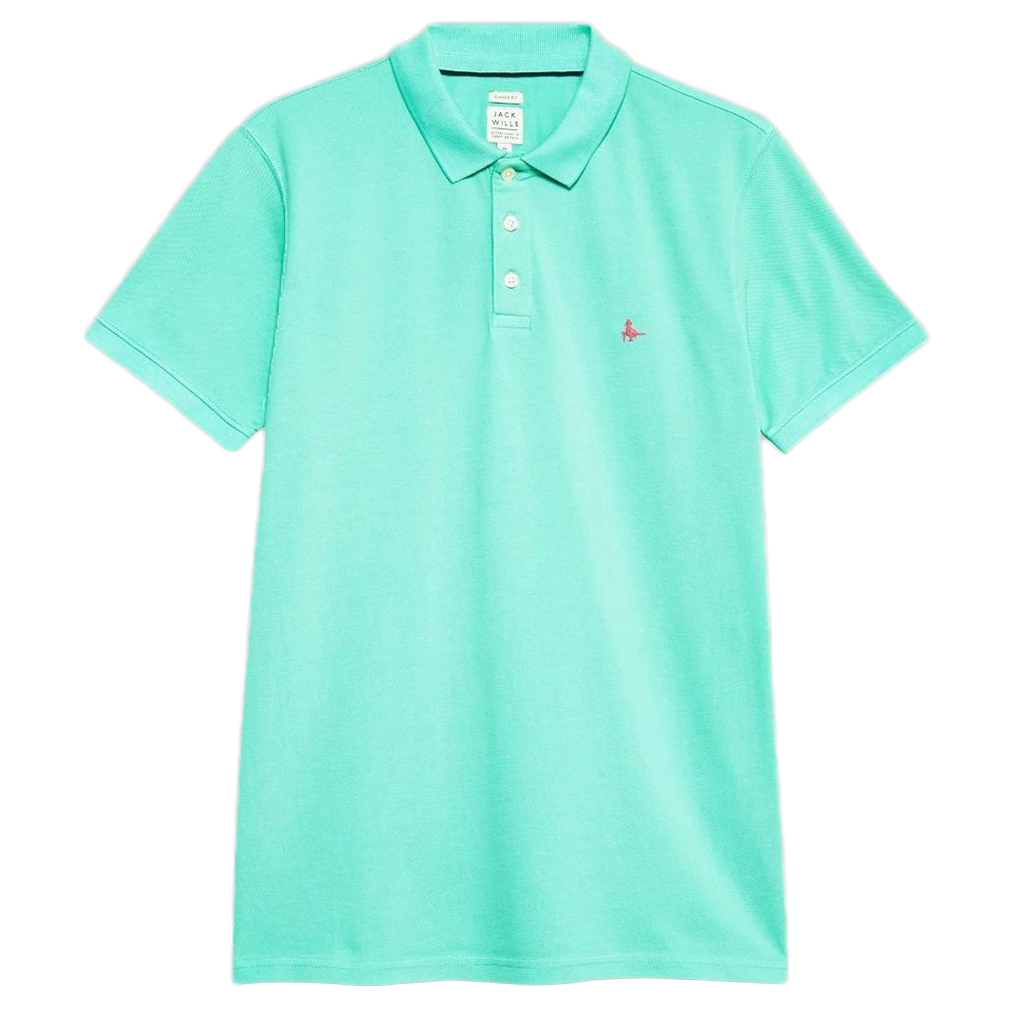 Jack Wills Men's Bainlow Garment Dye Polo Shirt - Blue, L