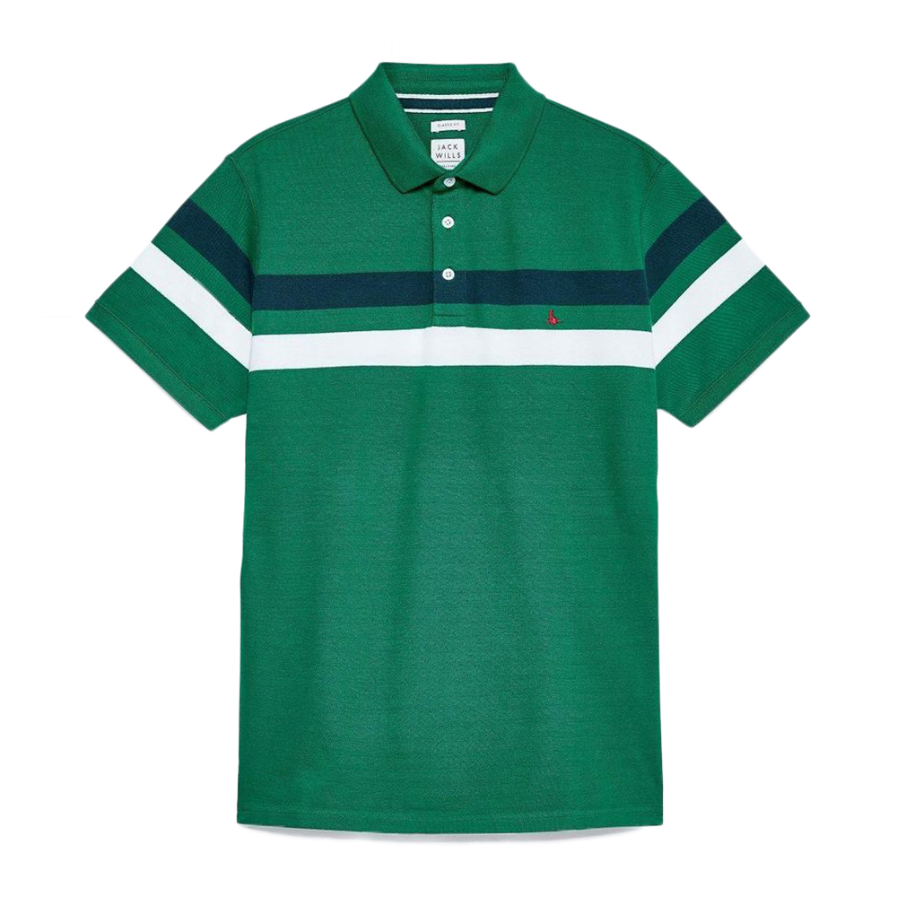 Jack Wills Men's Portrush Sports Polo Shirt - Green, M