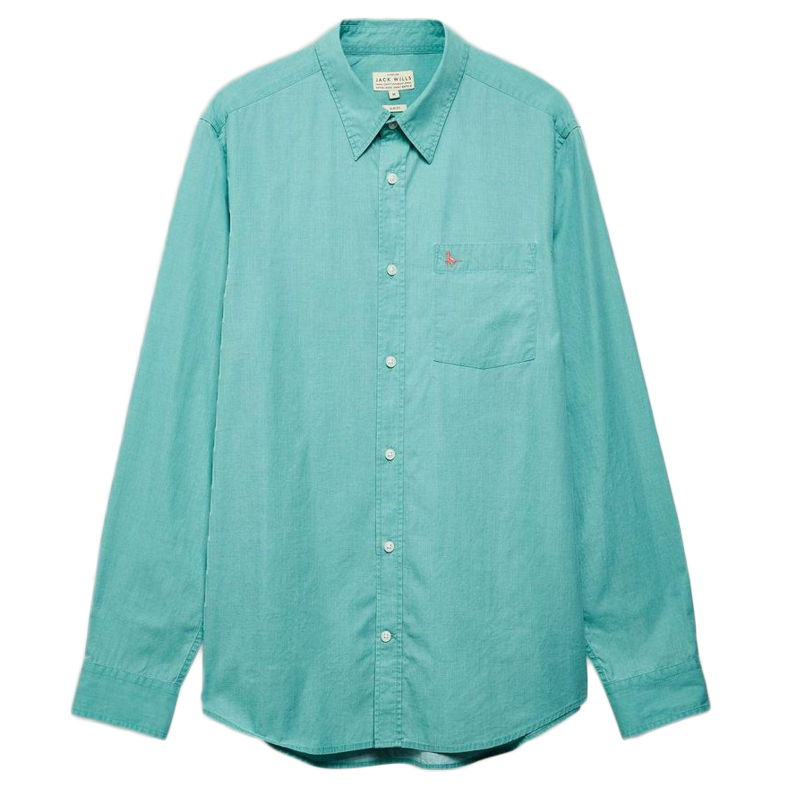 Jack Wills Men's Lawshall Vintage Wash Shirt - Green, XL