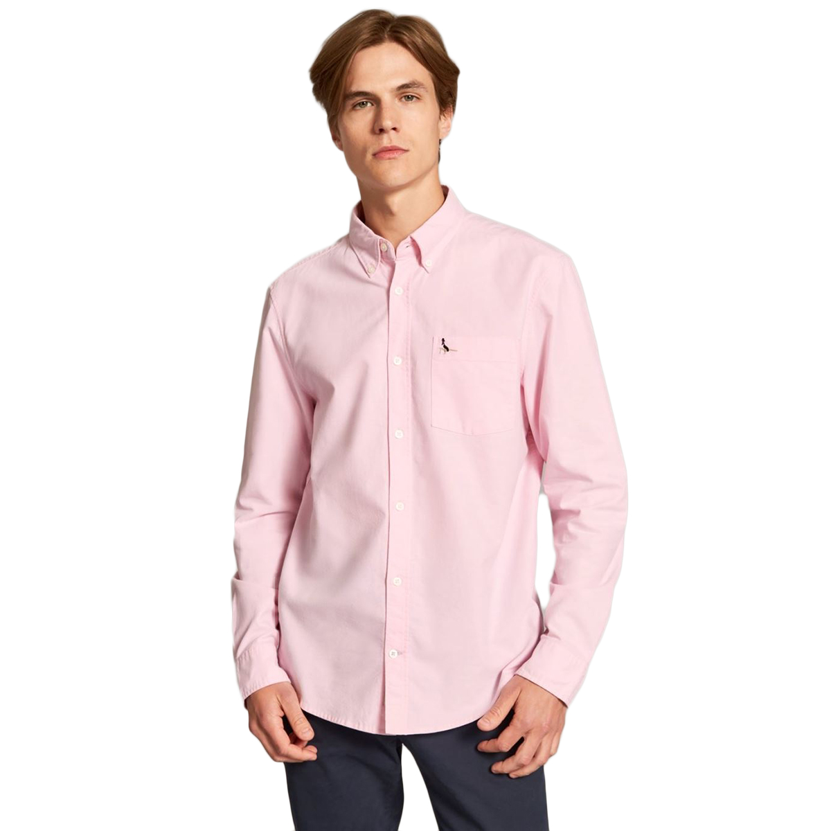 Jack Wills Men's Wadsworth Plain Oxford Shirt - Red, L