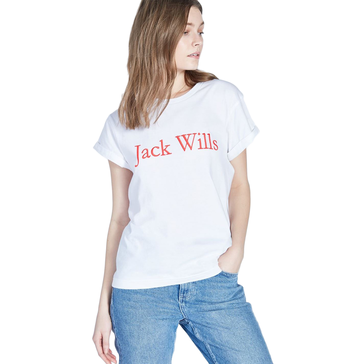 Jack Wills Women's Forstal Boyfriend T-Shirt - White, 10