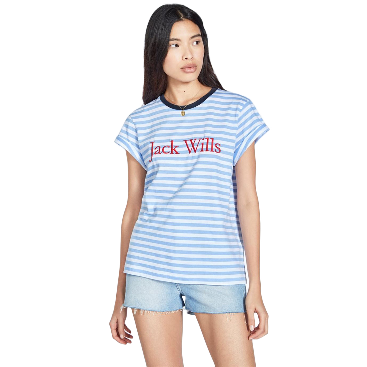 Jack Wills Women's Forstal Boyfriend T-Shirt - Blue, 10