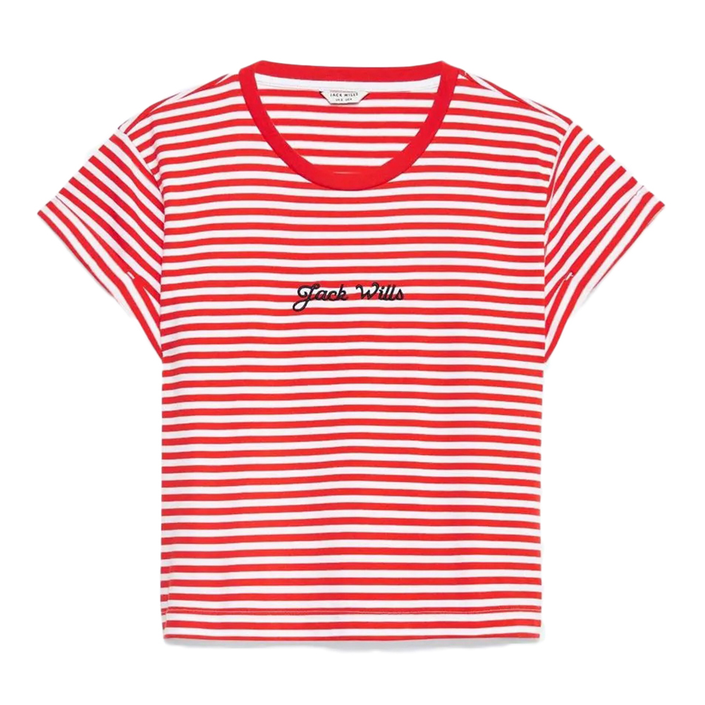 Jack Wills Women's Milsom Cropped T-Shirt - Red, 10