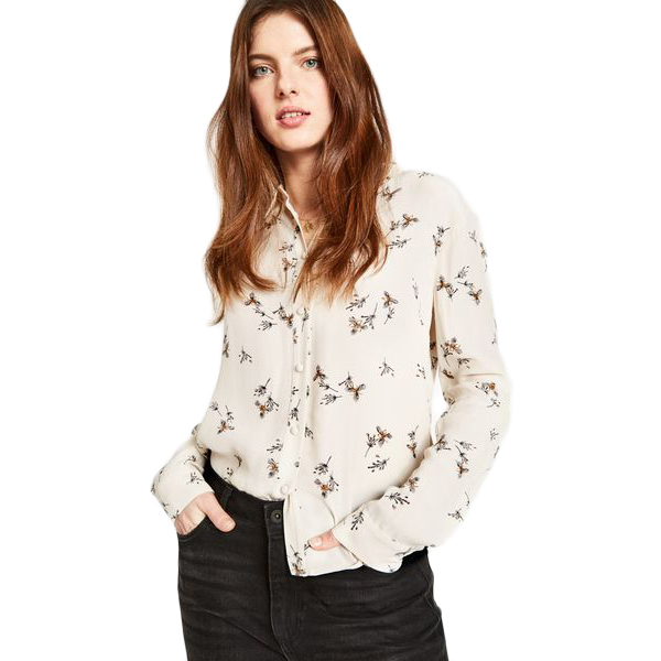 Jack Wills Women's Wadley Printed Shirt - White, 4