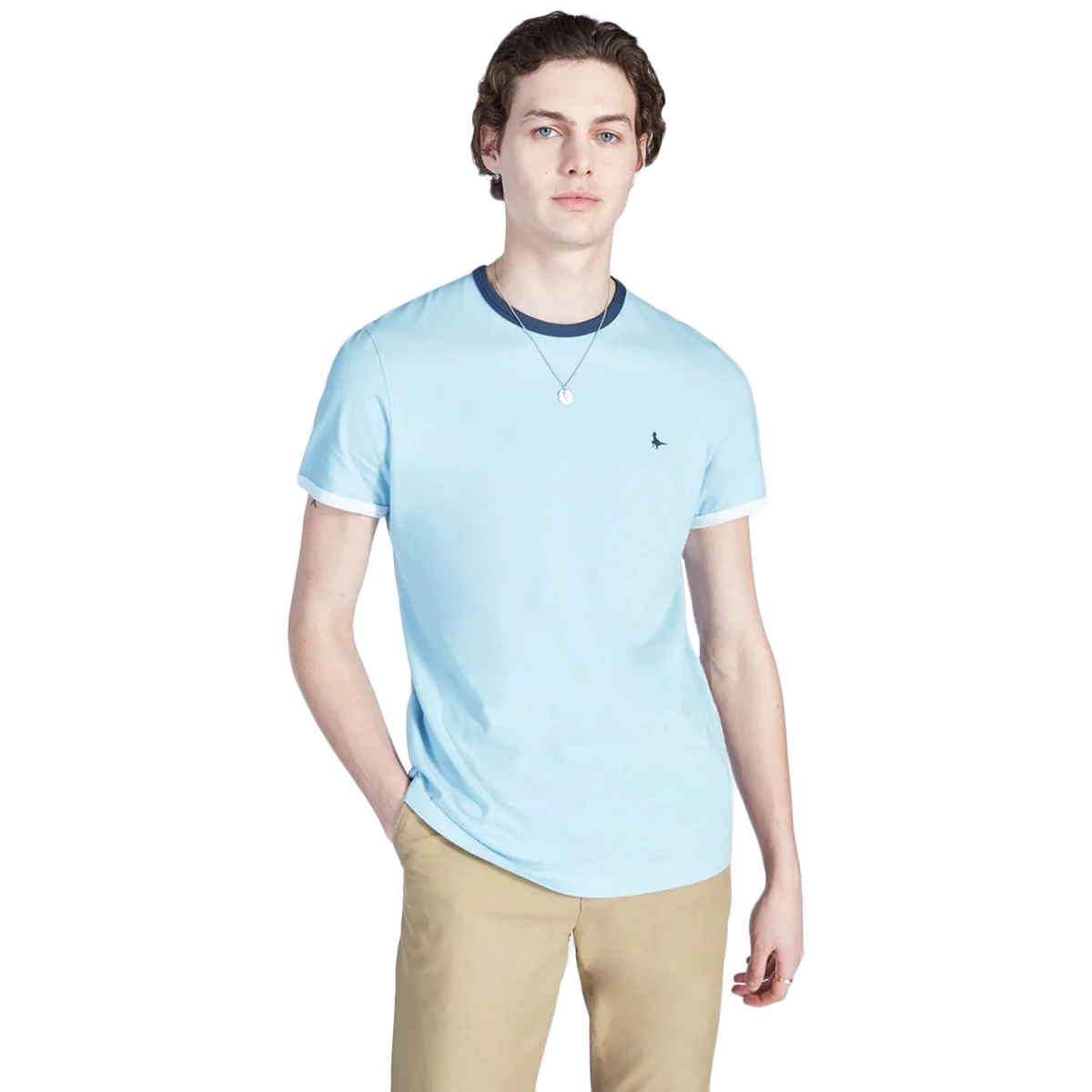 Jack Wills Men's Chilton Ringer T-Shirt - Blue, L