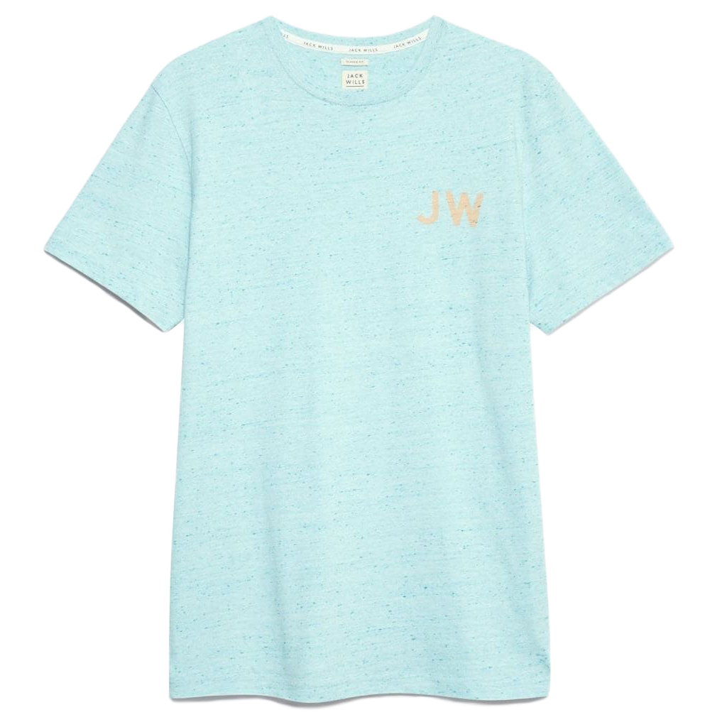 Jack Wills Men's Kingbridge Fleck Short-Sleeve Tee - Blue, L