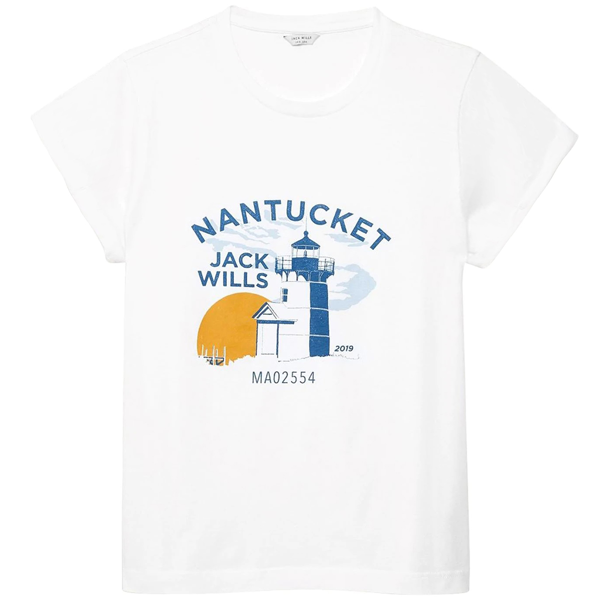Jack Wills Men's Nantucket Location Short-Sleeve Tee - White, L