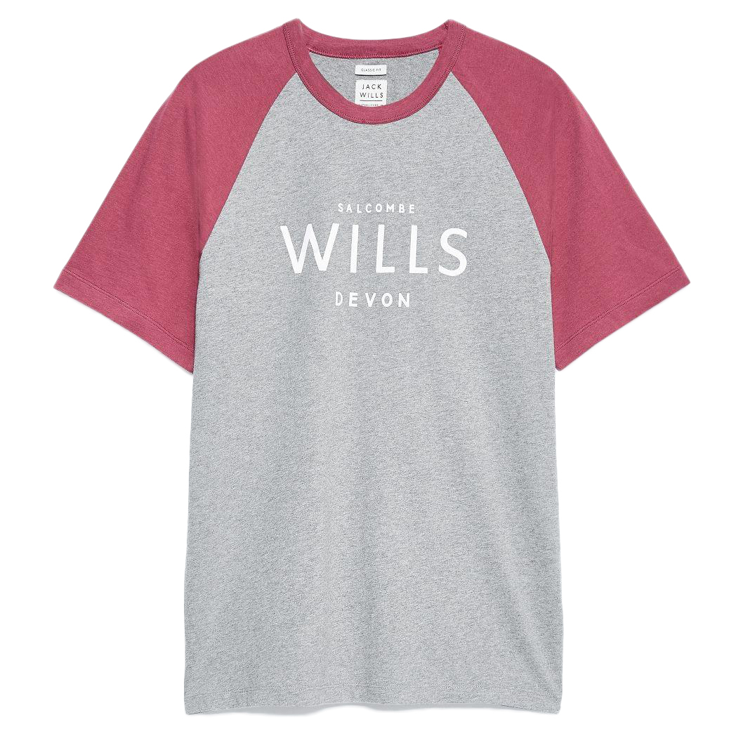 Jack Wills Men's Simba Raglan Short-Sleeve Tee - Black, L