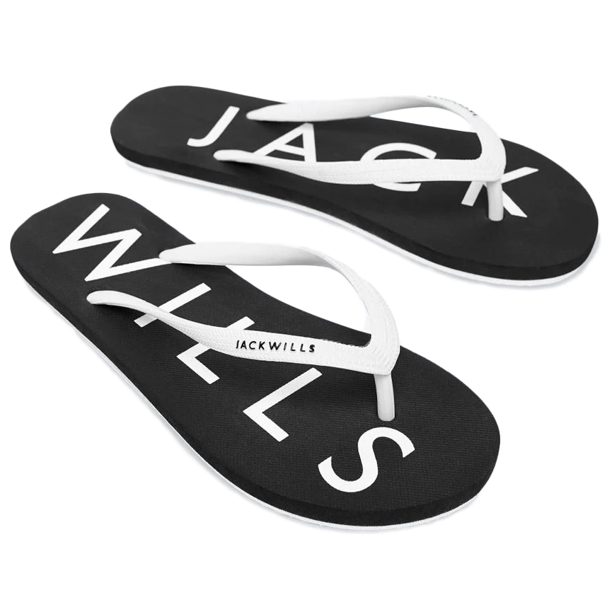 Jack Wills Women's Elland Flip Flops - Black, 7