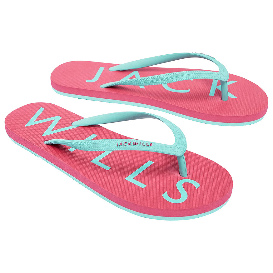 Jack Wills Women's Elland Flip Flops - Red, 7