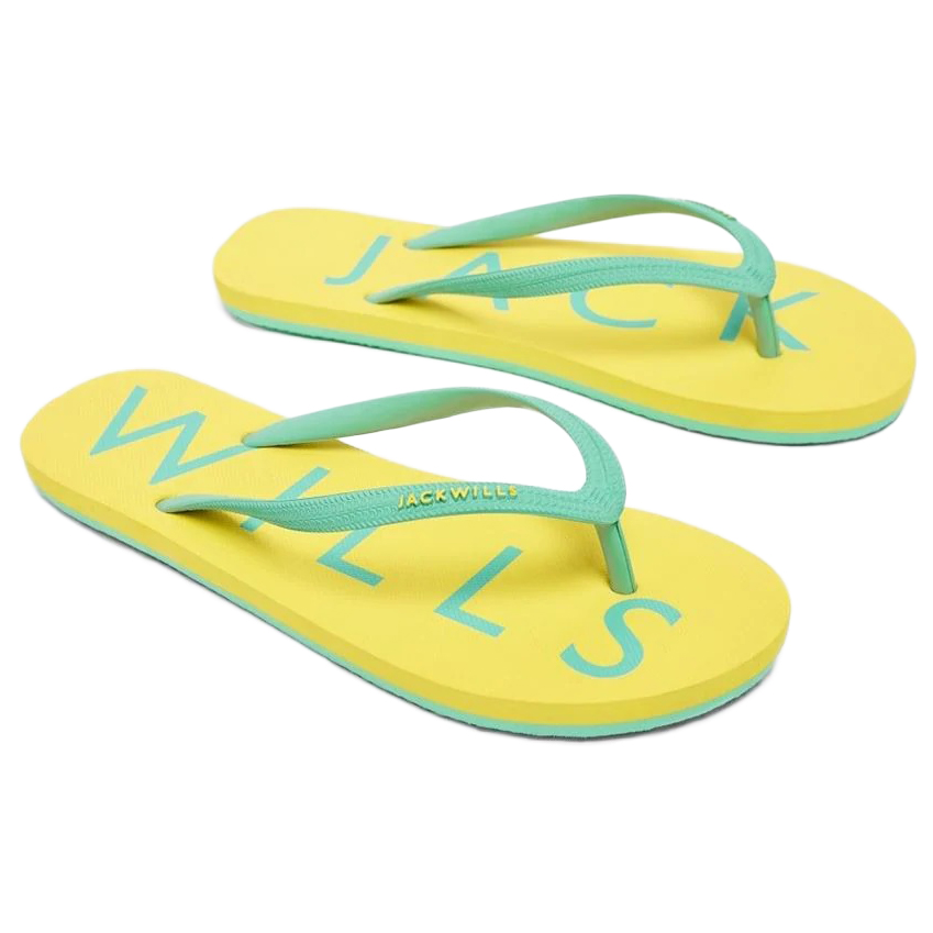 Jack Wills Women's Elland Flip Flops - Yellow, 7