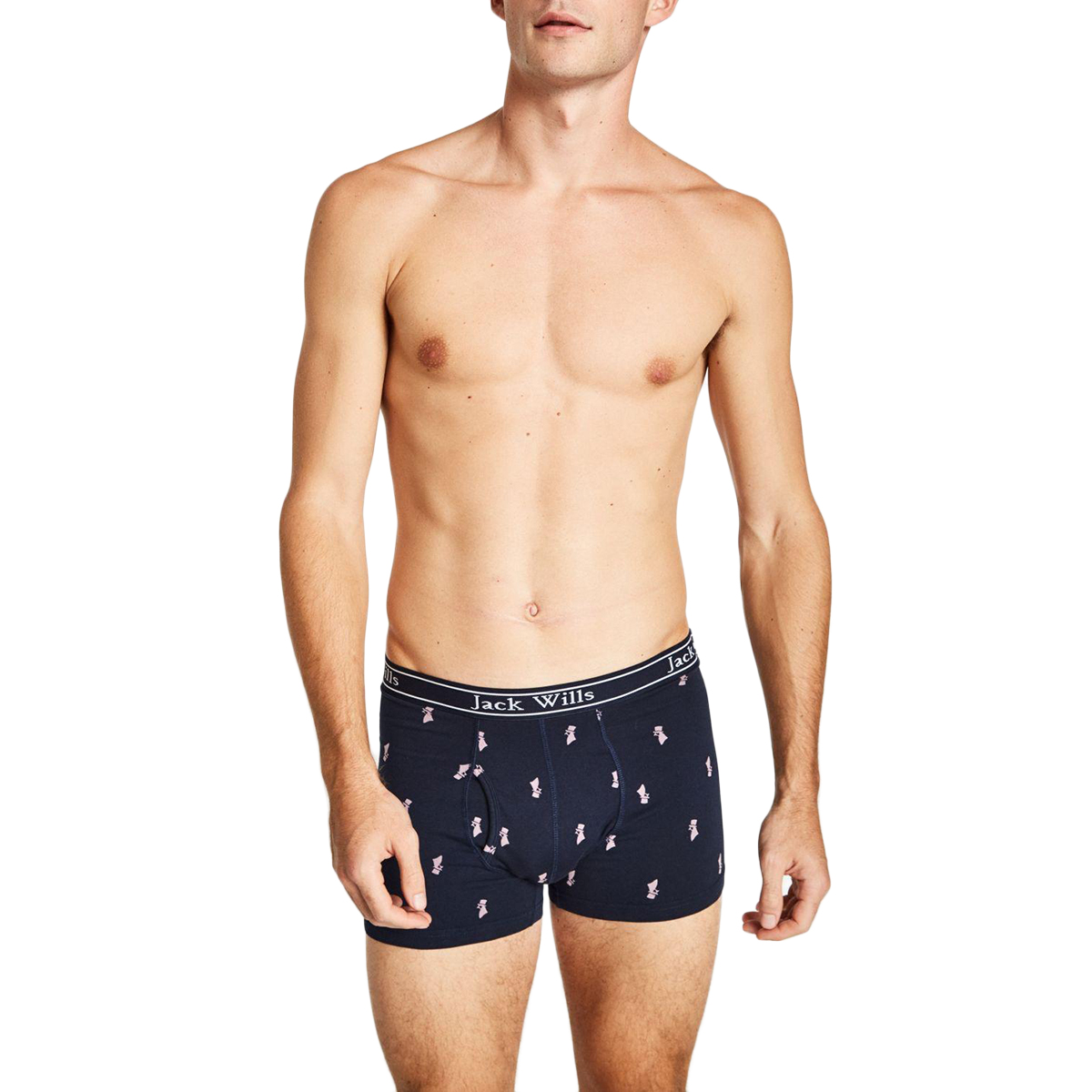 Jack Wills Men's Bridley Pheasant Print Boxer Shorts - Black, M