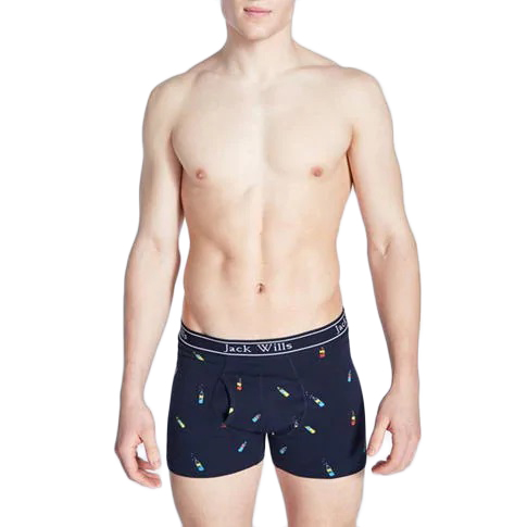 Jack Wills Men's Bridley Bottle Print Boxer Shorts - Black, L