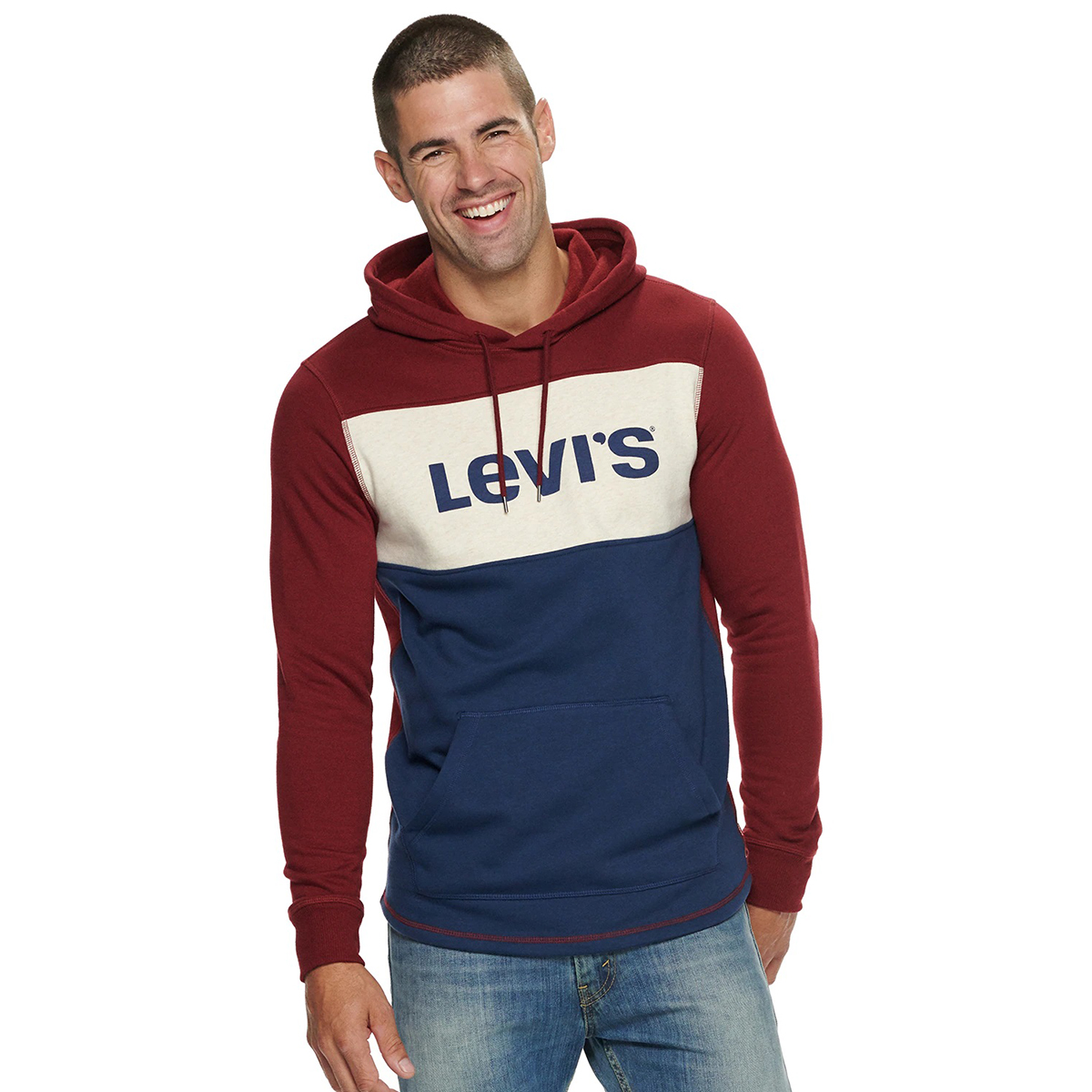 Levi's Men's Bilco Fleece Pullover Hoodie - Brown, S