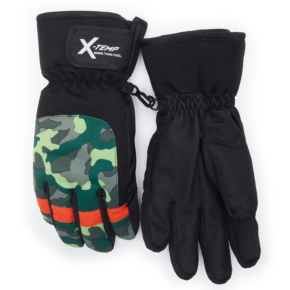 Hanes Boys' Hybrid Ski Gloves - Green, L/XL