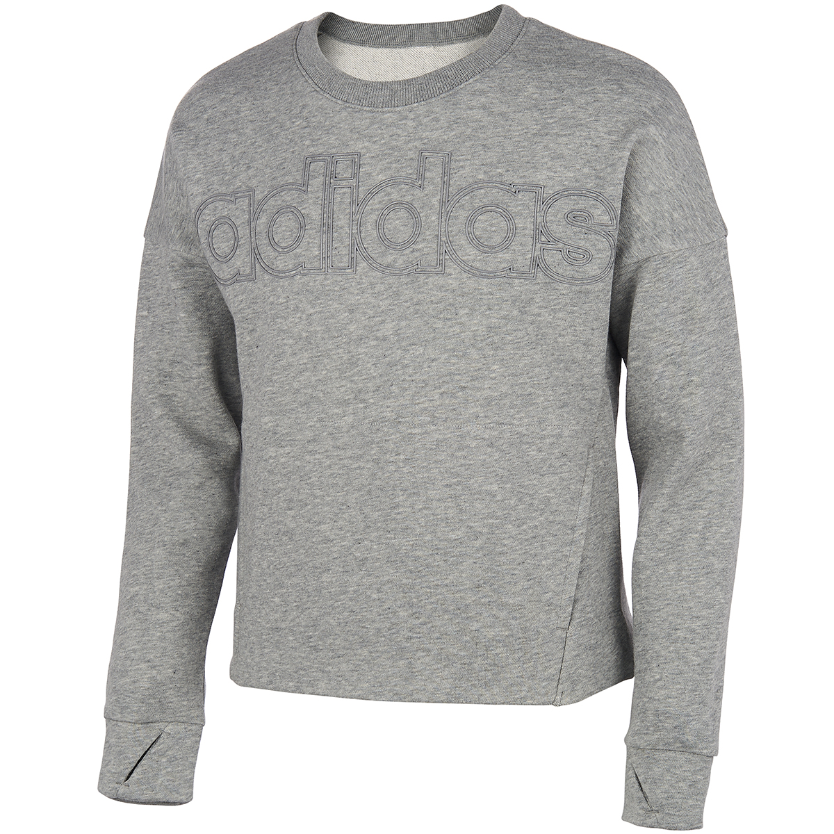 Adidas Girls' Linear Logo Crew Neck Sweatshirt