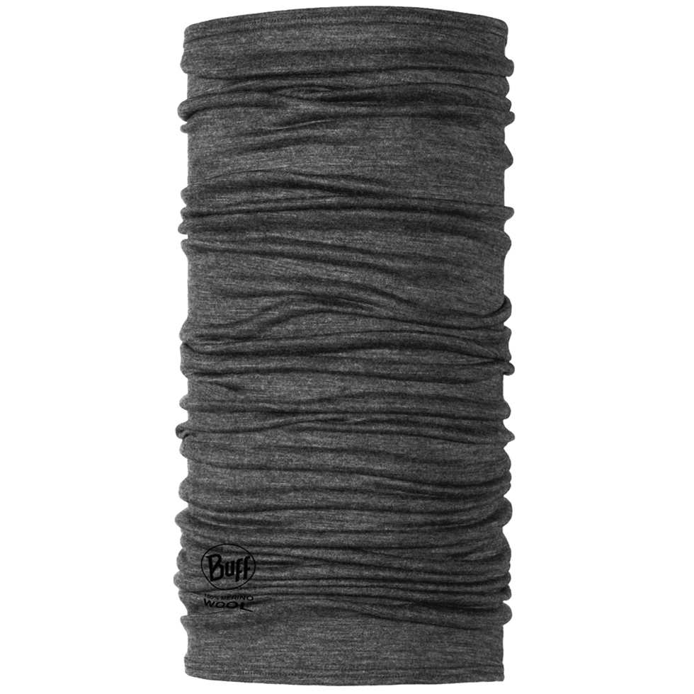 Buff Lightweight Merino Wool Neck Gaiter - Black, ONESIZE