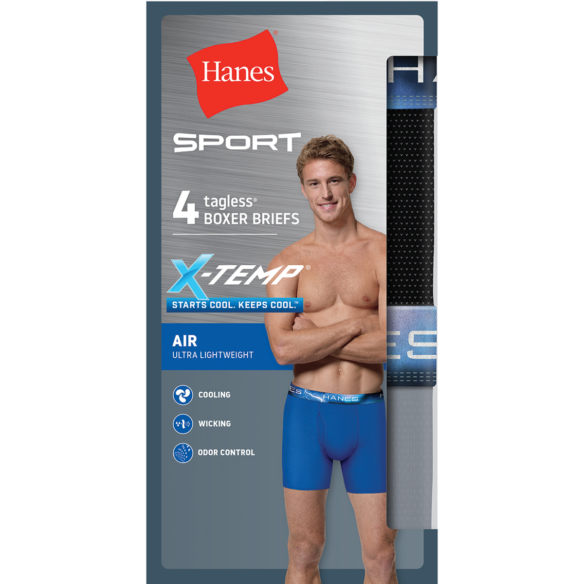 Hanes Men's Ultimate X-Temp Performance Boxer Brief, 4 Pack