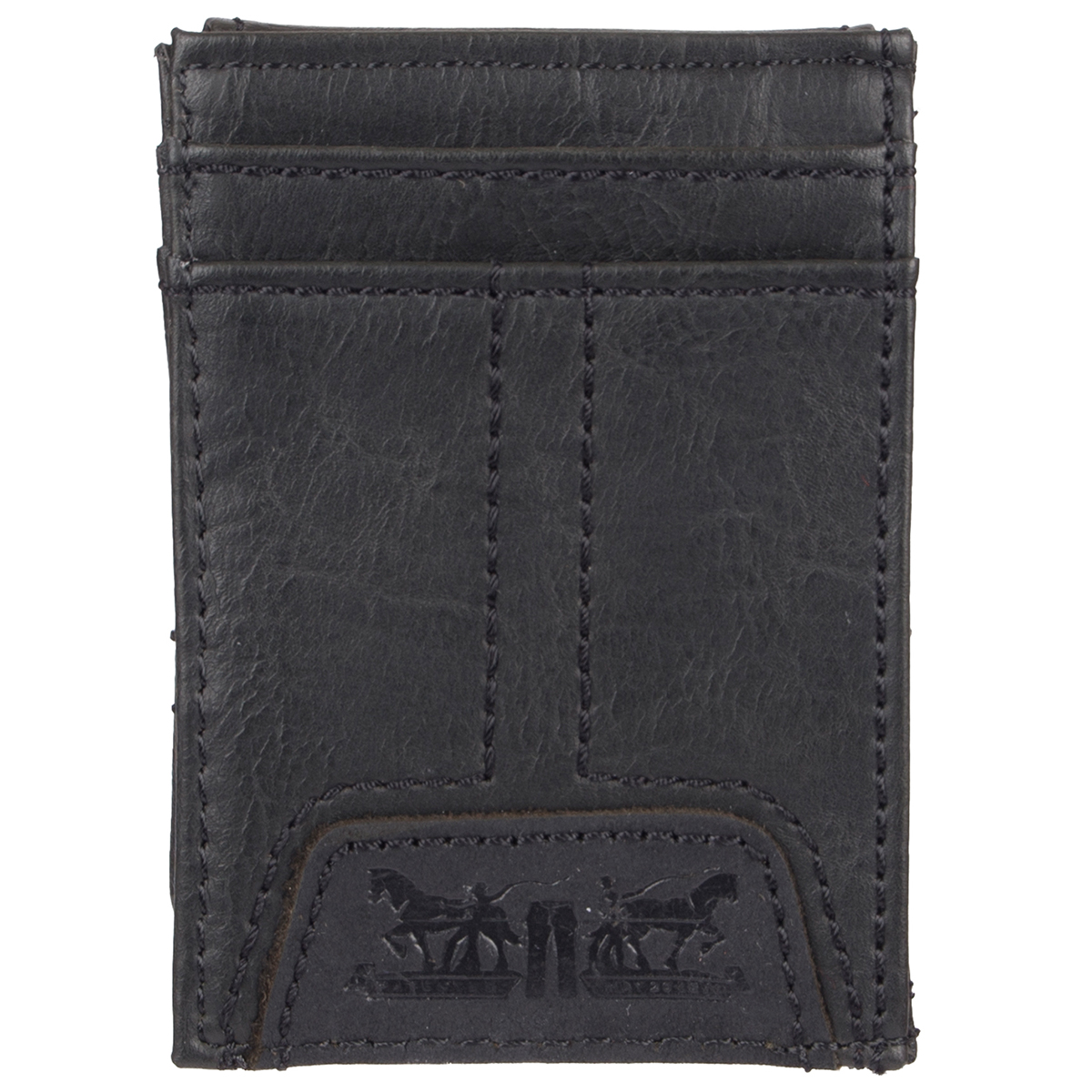 Levi's Men's Rfid Magnetic Front Pocket Wallet, Black