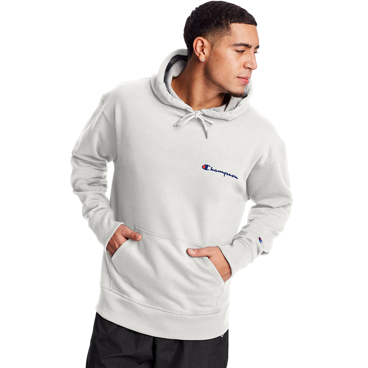 Champion Men's Powerblend Hoodie, White