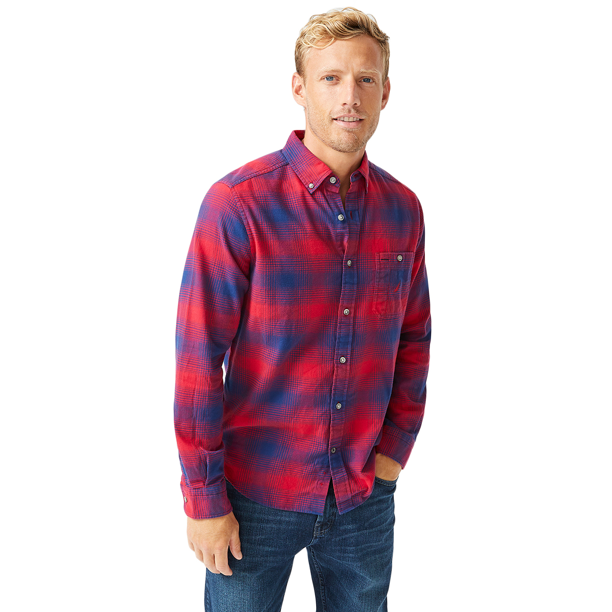 Nautica Men's Classic-Fit Plaid Flannel Shirt