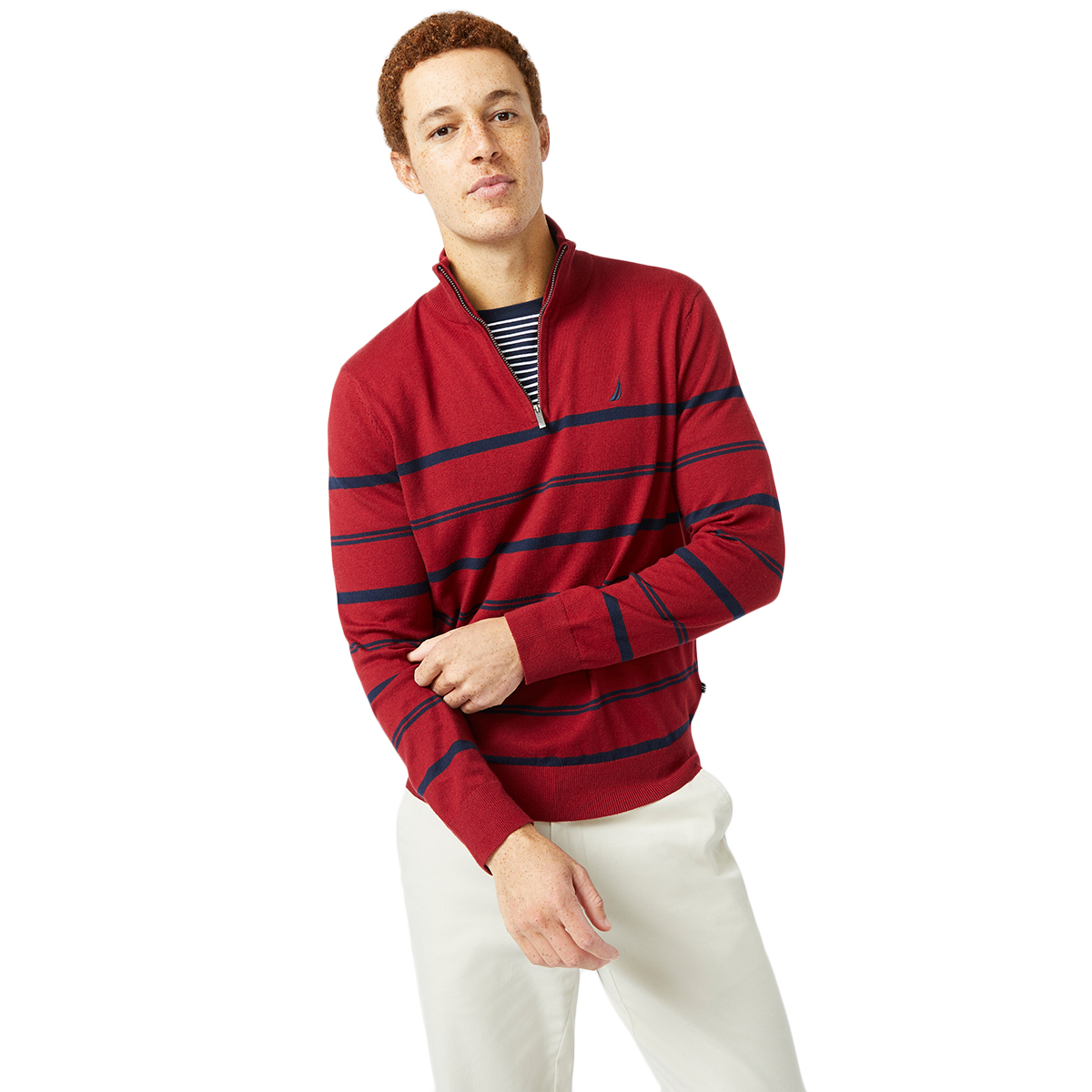 Nautica Men's Navtech 1/4-Zip Sweater