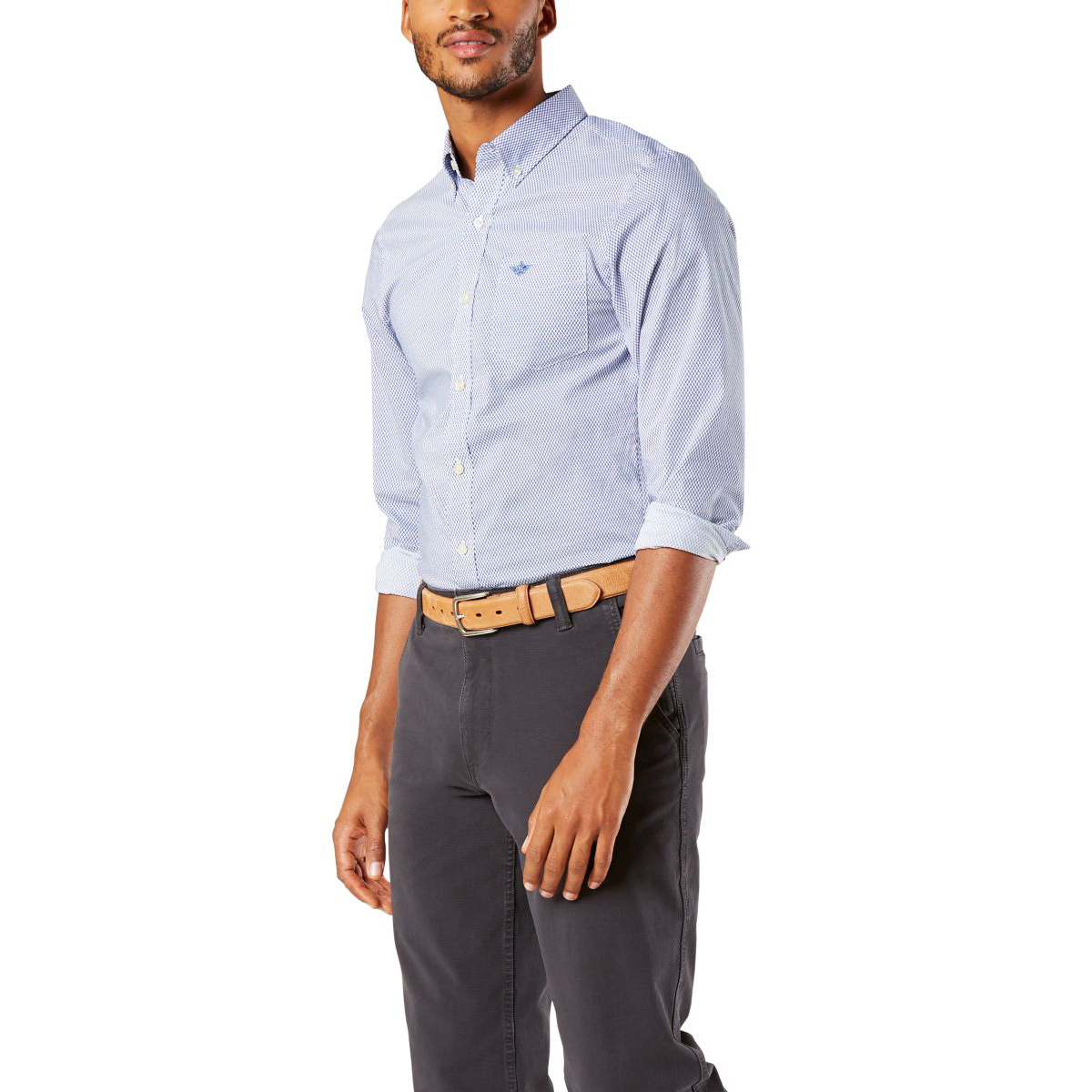 Dockers Men's Signature Comfort Flex Classic Fit Shirt - Various Patterns, M