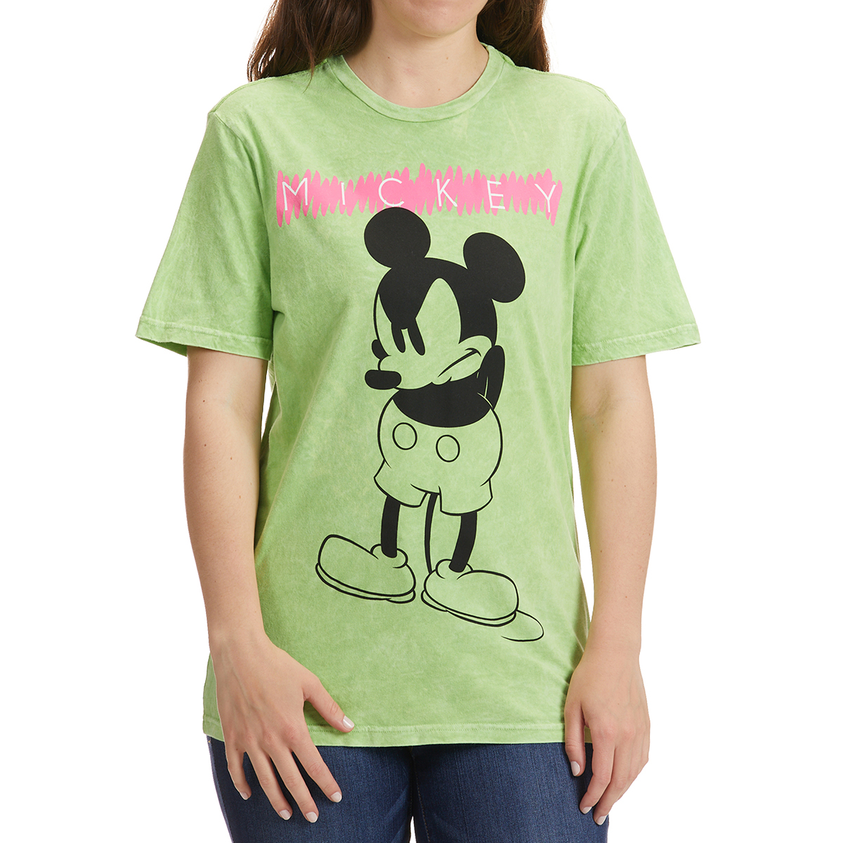 Disney Juniors' Grumpy Mickey Short Sleeve Graphic Tee