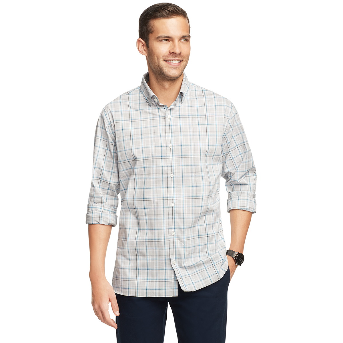 Van Heusen Men's Essentials Stain Shield Button Down Shirt