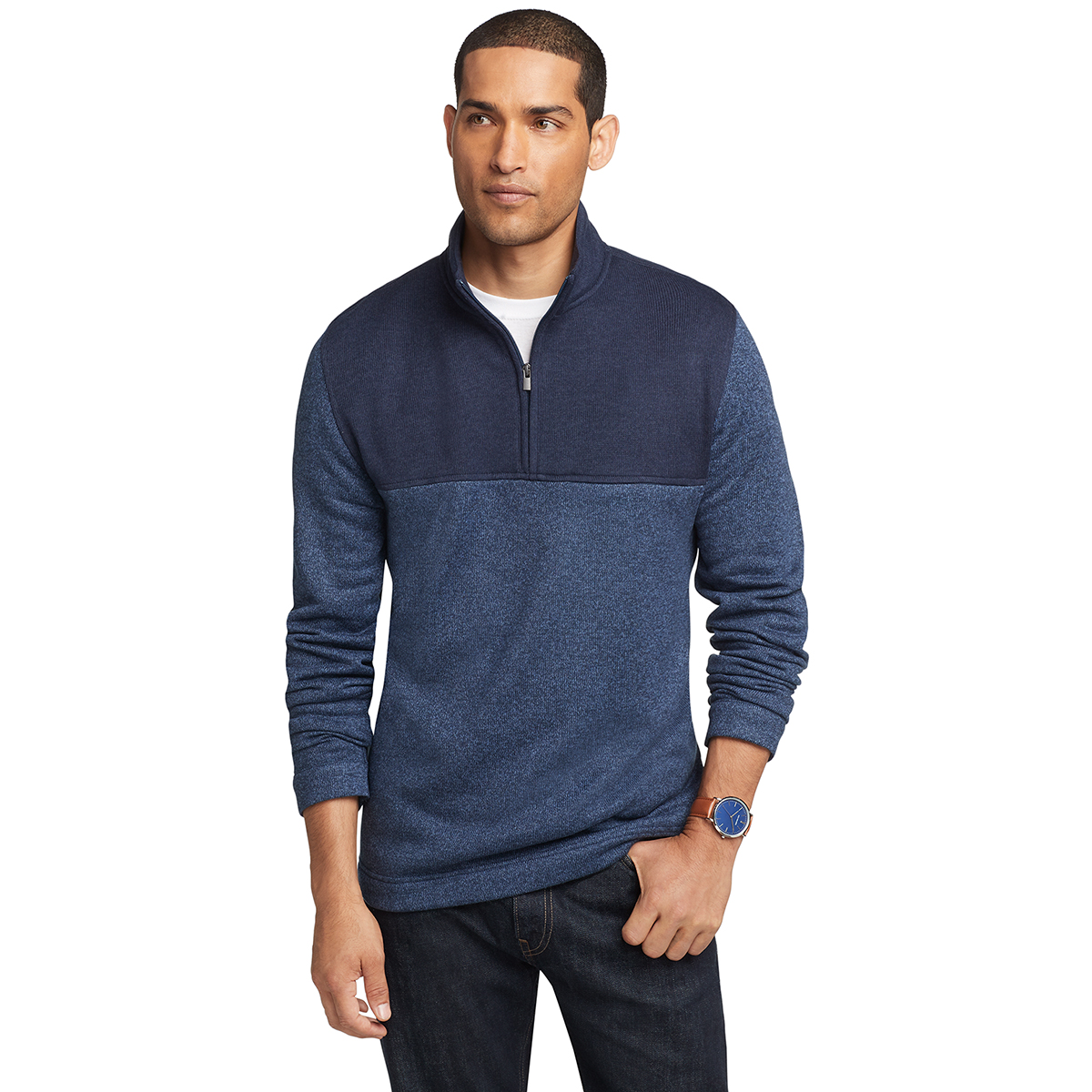 Van Heusen Men's Quarter-Zip Fleece Pullover