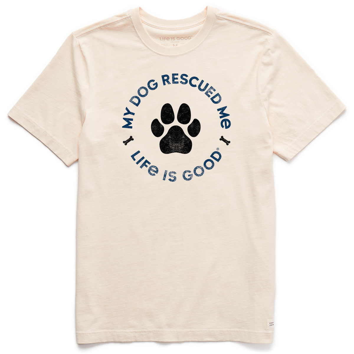 Life Is Good Men's My Dog Rescued Me Crusher-Lite Tee