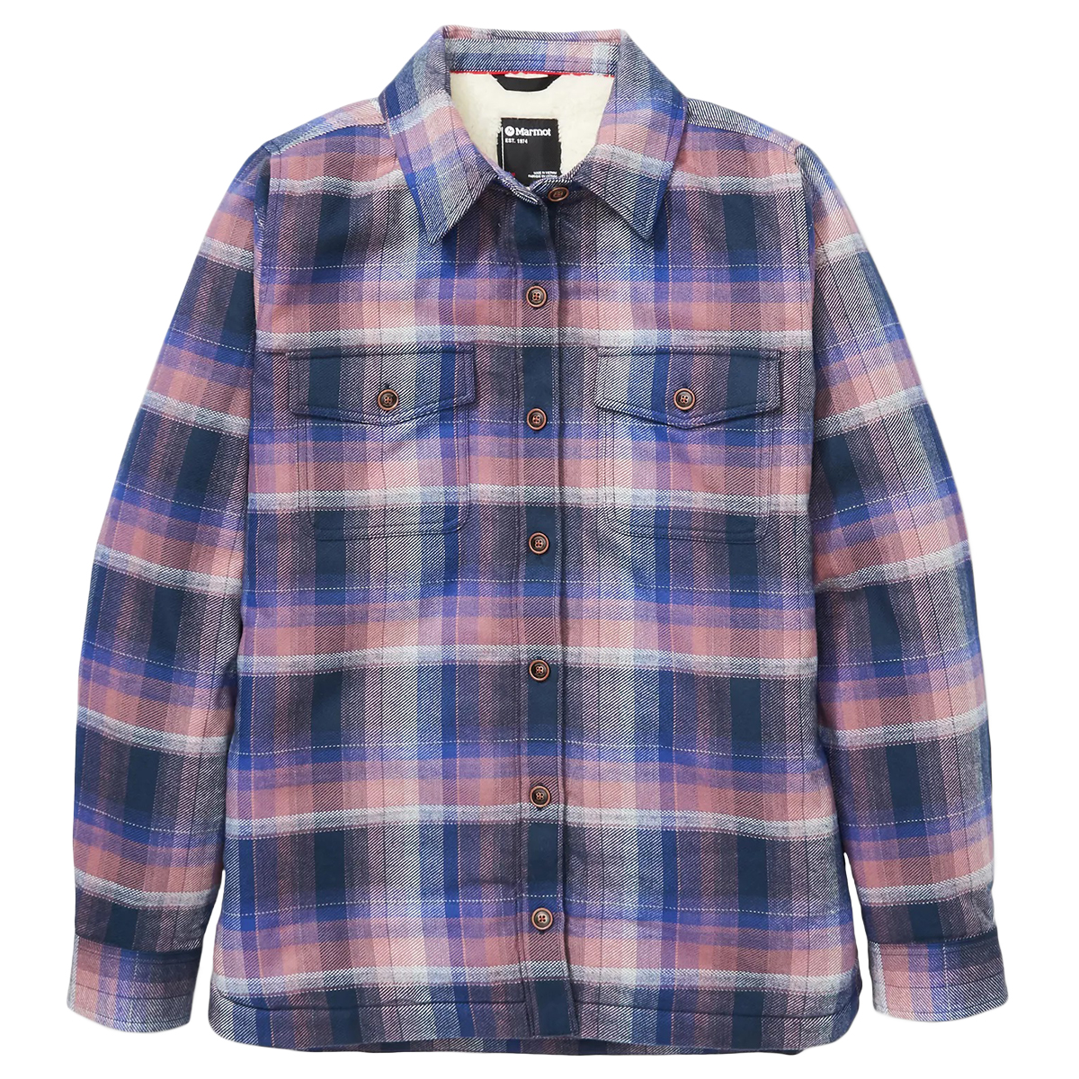 Marmot Women's Ridgefield Sherpa-Lined Long-Sleeve Flannel Shirt