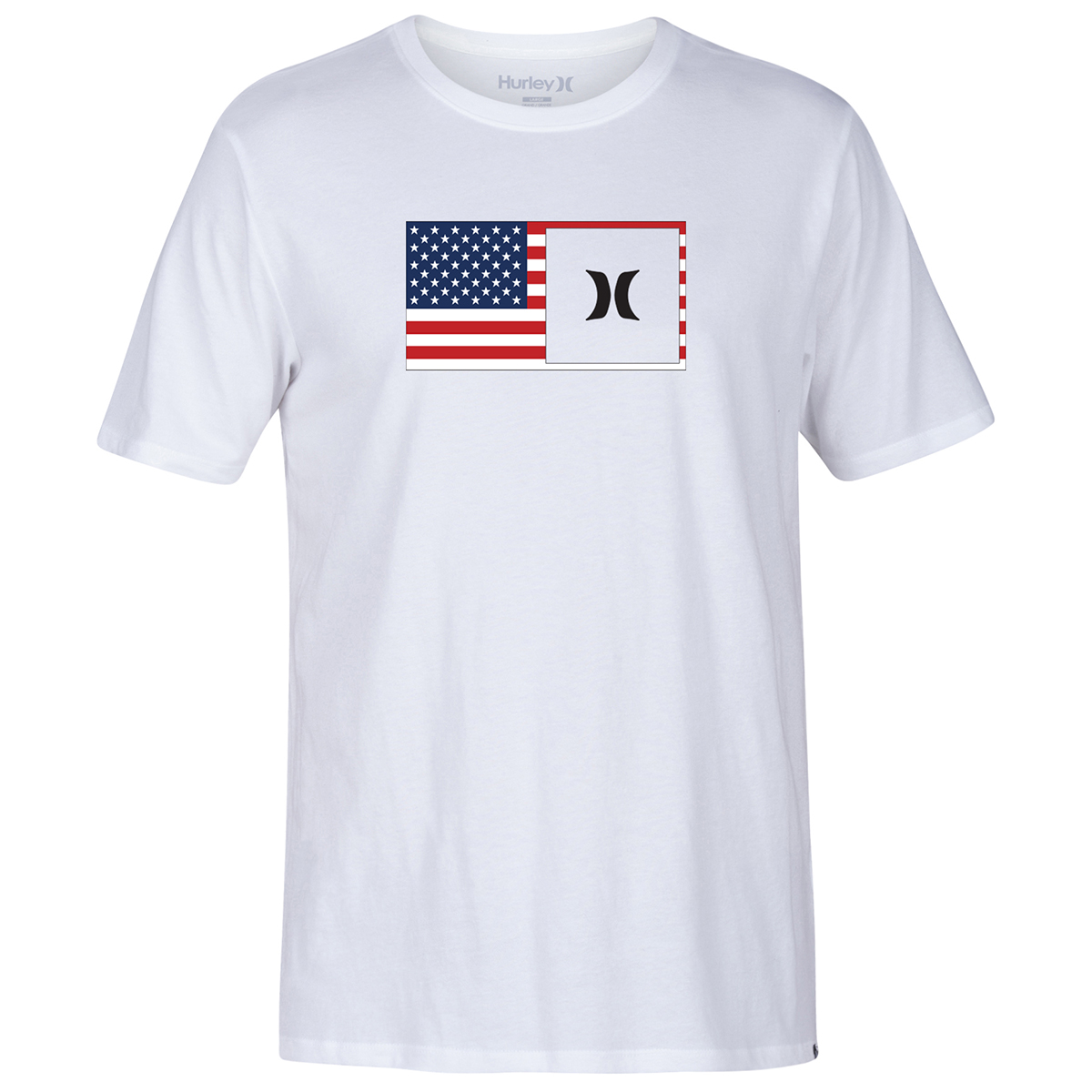 Hurley Men's Destination America Flag Short Sleeve Tee