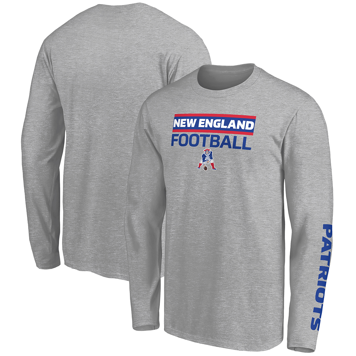 New England Patriots Men's Squad Throwback Long Sleeve Shirt