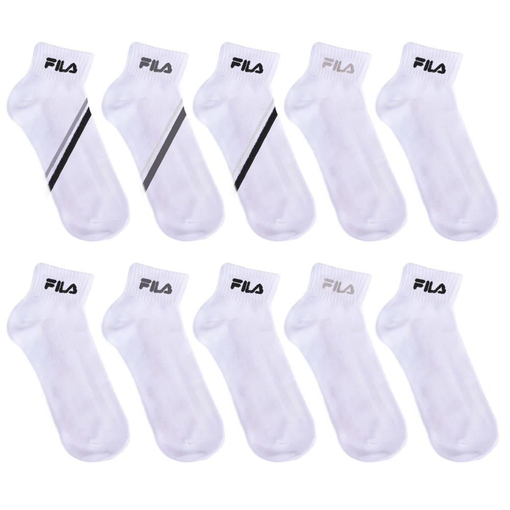 Fila Men's Chevron Striped Quarter Socks, 10 Pack