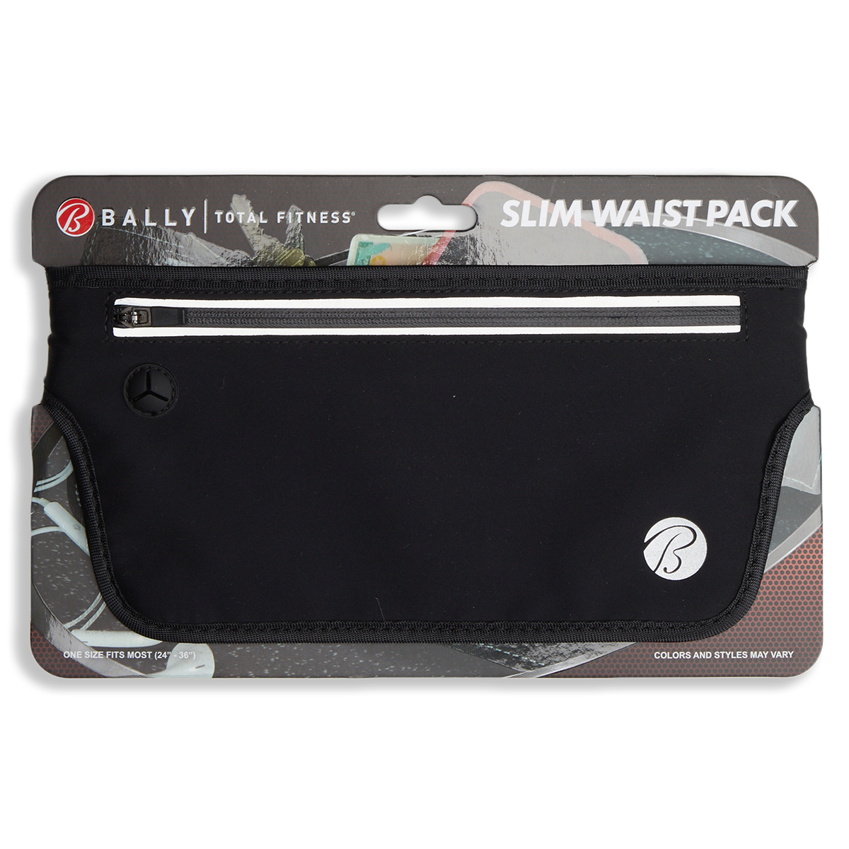 Bally Total Fitness Slim Waist Pack, Black