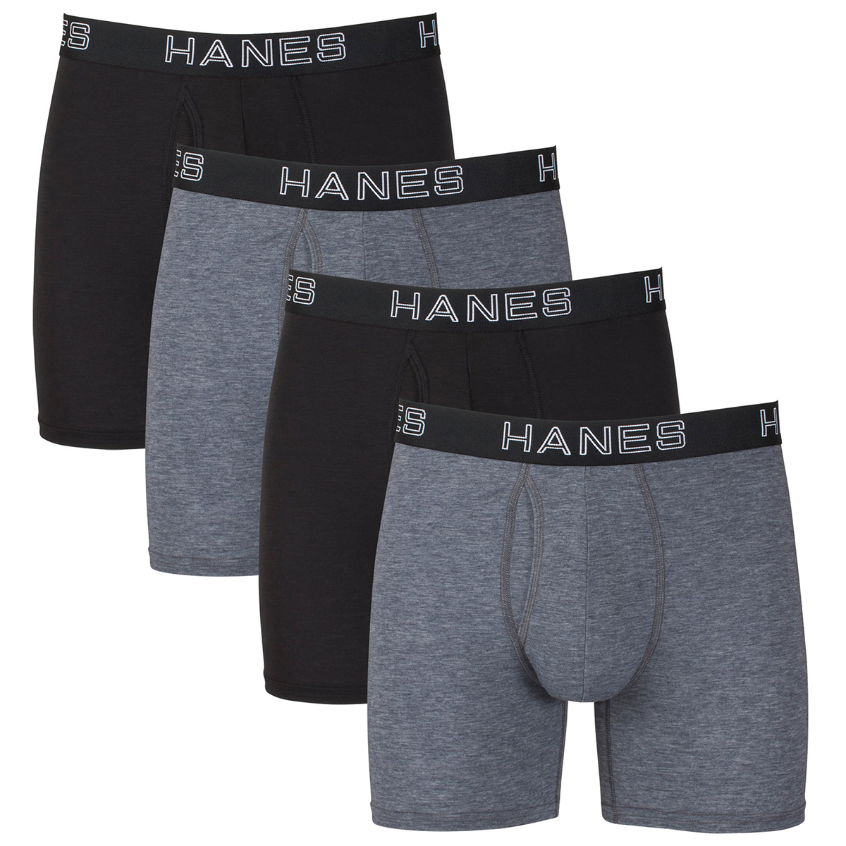 Hanes Men's Ultimate Comfort Flex Fit Total Support Pouch Boxer Brief, 4 Pack