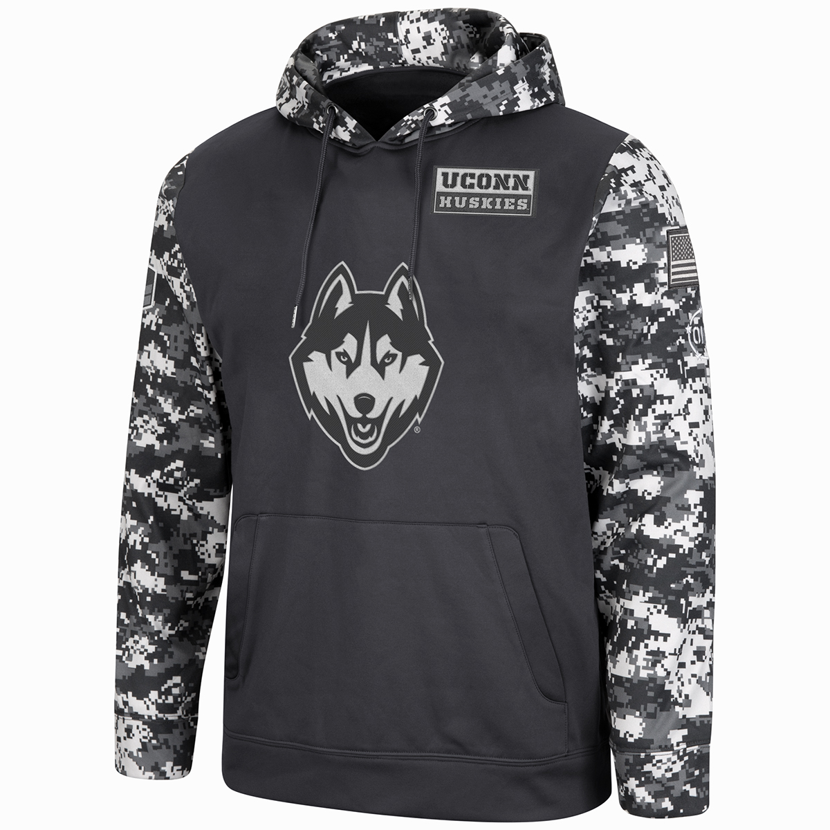 Uconn Men's Colosseum Hawk Pullover Hoodie