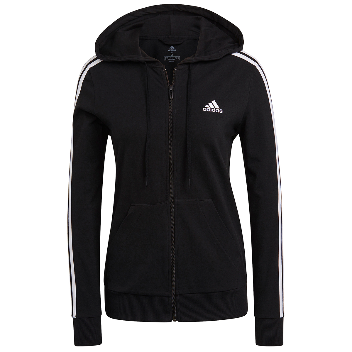 Adidas Women's Essentials 3-Stripe Full Zip Hoodie