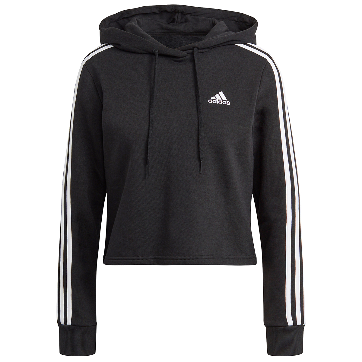 Adidas Women's Essentials 3-Stripes Cropped Hoodie