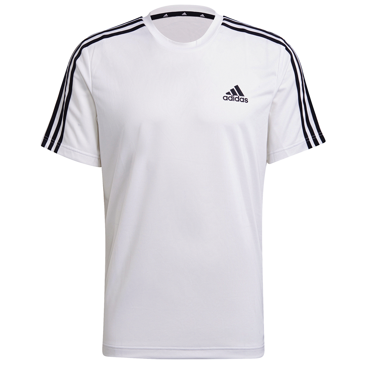 Adidas Men's Aeroready D2M 3-Stripe Short Sleeve Tee