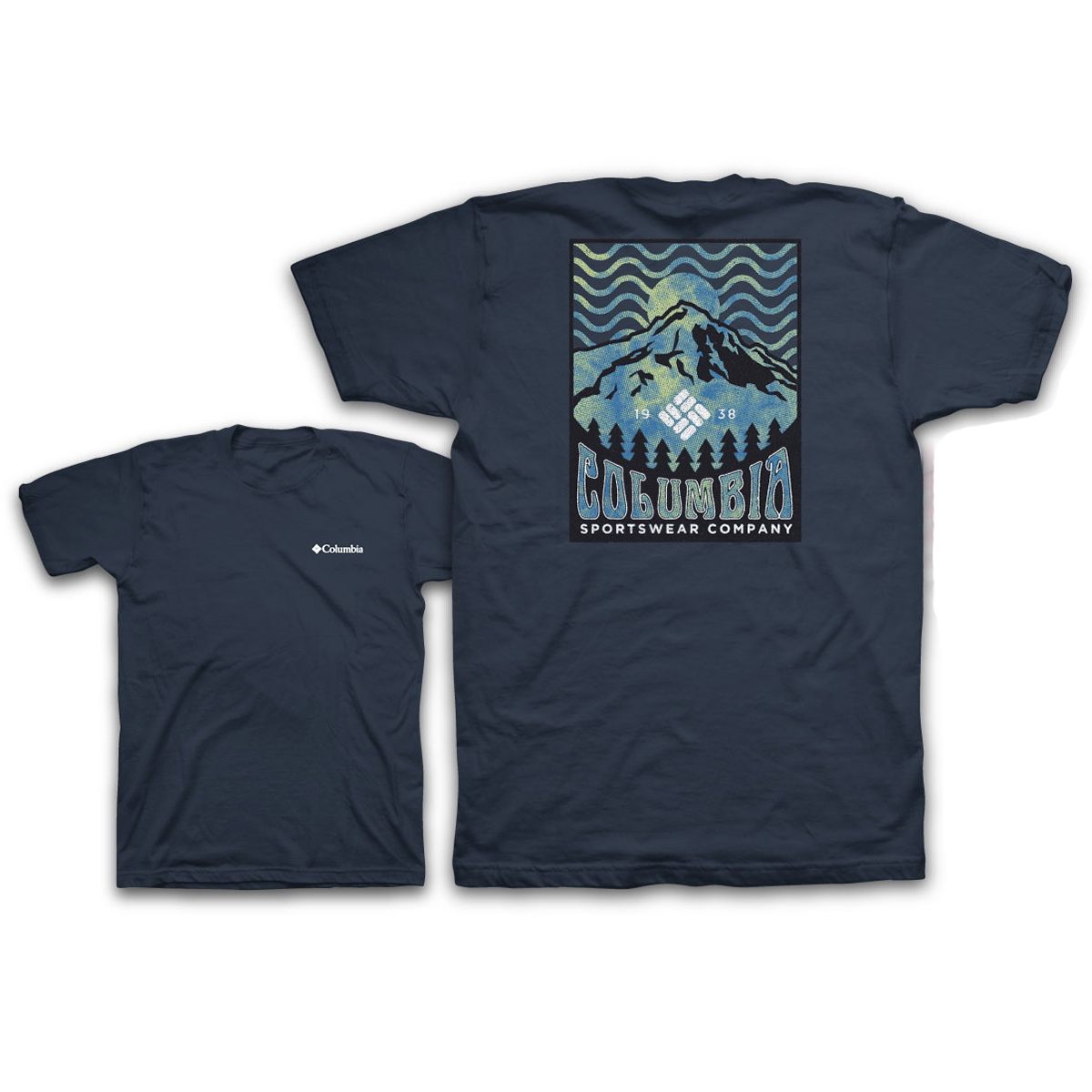 Columbia Men's Short Sleeve Graphic Tee, Blue