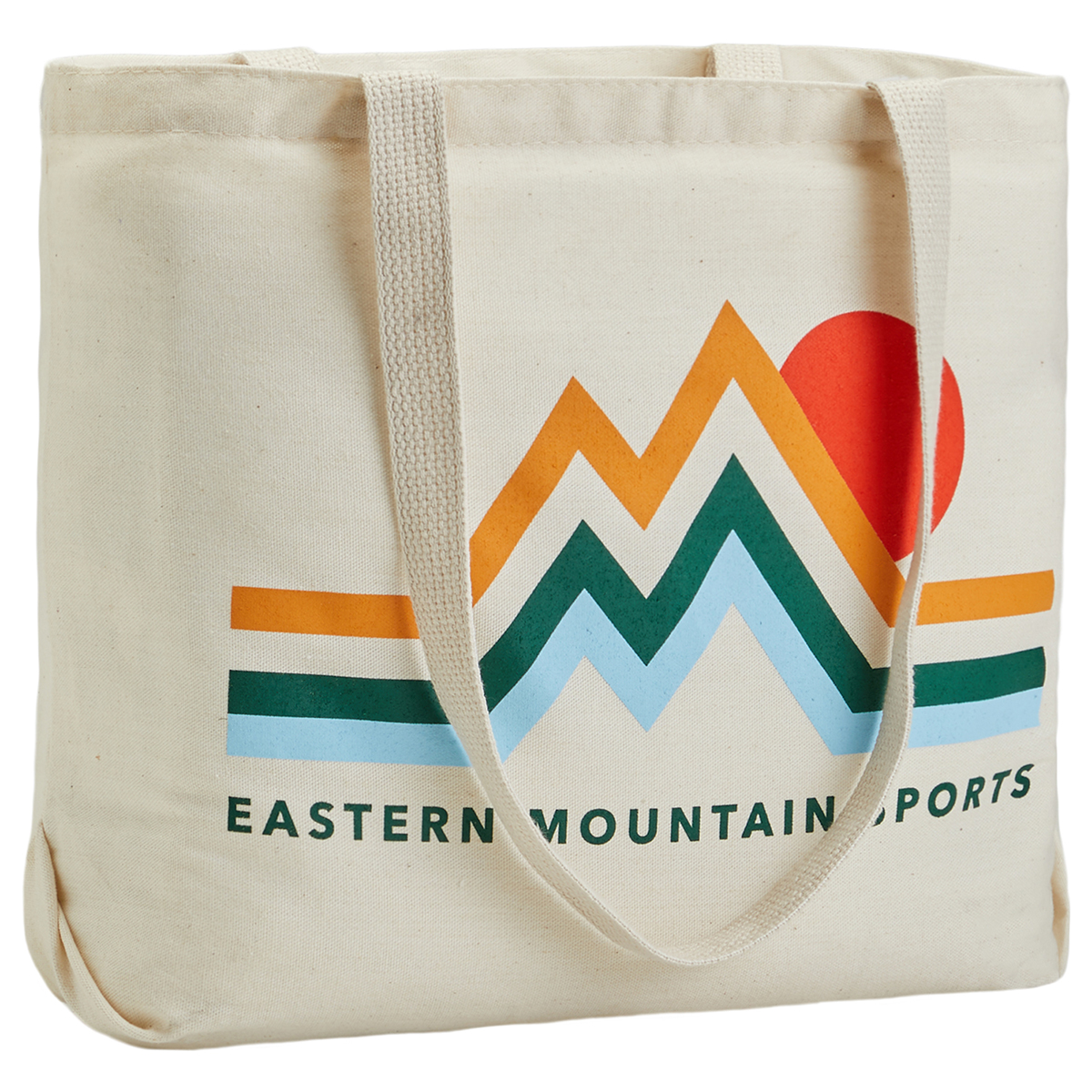 Ems Retro Mountain Market Tote Bag, White