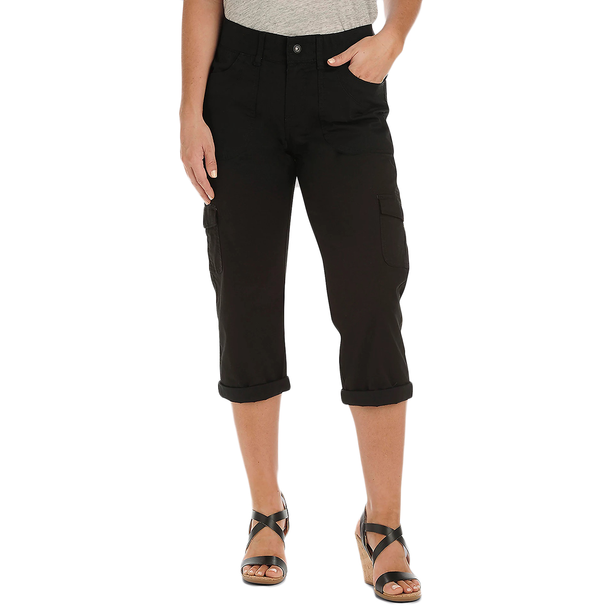 Lee Women's Flex-To-Go Relaxed Fit Cargo Capri | eBay